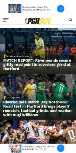 Anteprima del sito Pittsburgh Soccer Now, media di Stati Uniti per articoli sponsorizzati