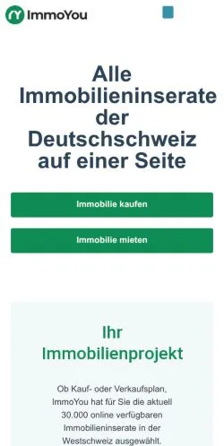 Anteprima del sito ImmoYou, media di Svizzera per articoli sponsorizzati