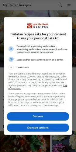 Anteprima del sito MyItalian, media di Stati Uniti per articoli sponsorizzati