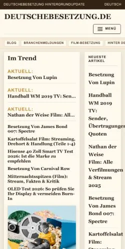 Anteprima del sito deutschebesetzung.de -, media di Germania per articoli sponsorizzati