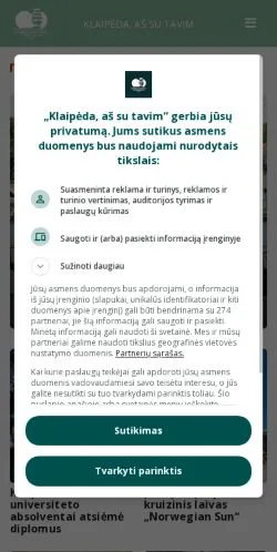 스폰서 기사용 리투아니아 매체 Klaipėda Assutavim 사이트 미리보기