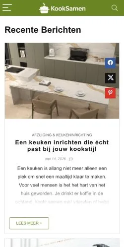 Anteprima del sito Kooksamen, media di Paesi Bassi per articoli sponsorizzati