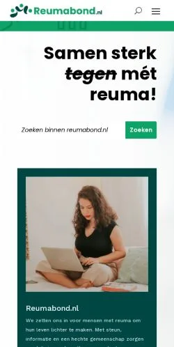 스폰서 기사용 네덜란드 매체 Reumabond 사이트 미리보기