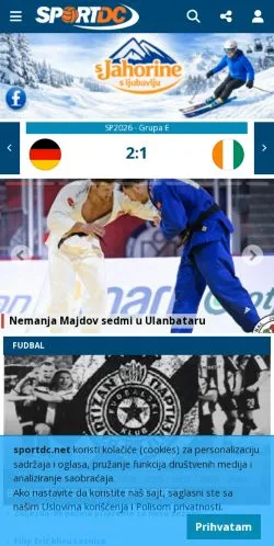 Anteprima del sito SportDC, media di Stati Uniti per articoli sponsorizzati