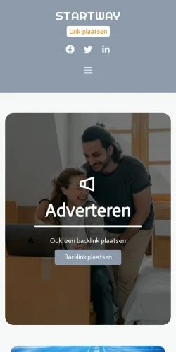 Sponsorlu makaleler için Hollanda medyası Startway.nl sitesinin önizlemesi