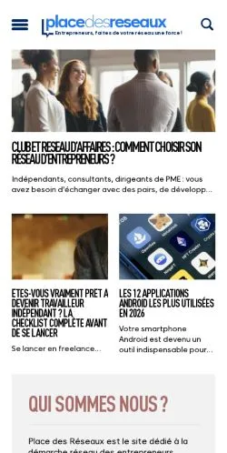 Anteprima del sito Place Des Réseaux, media di Francia per articoli sponsorizzati