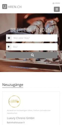 Voorbeeld van de site uhren, medium uit Zwitserland voor gesponsorde artikelen