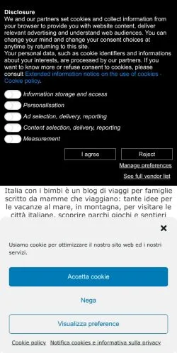 Podgląd witryny Italia Con I Bimbi, medium z kraju Włochy do artykułów sponsorowanych
