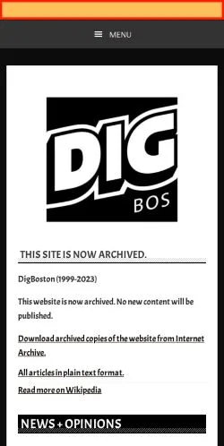 Forhåndsvisning av nettstedet The Dig, medium fra USA for sponsede artikler