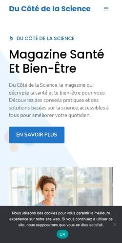 Vista previa del sitio Du Côté De La Science, medio de Francia para artículos patrocinados