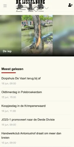 スポンサード記事向けのオランダメディア、Ijsselbodeのサイトプレビュー