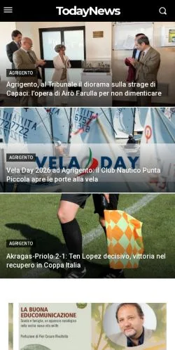 Podgląd witryny AgrigentoWeb, medium z kraju Włochy do artykułów sponsorowanych