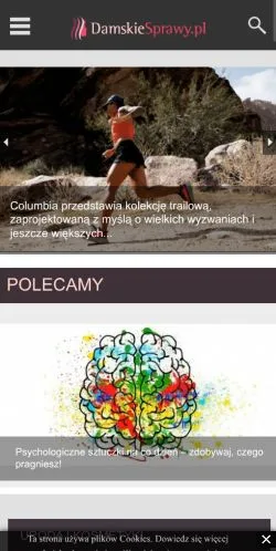 Anteprima del sito Damskie Sprawy, media di Polonia per articoli sponsorizzati