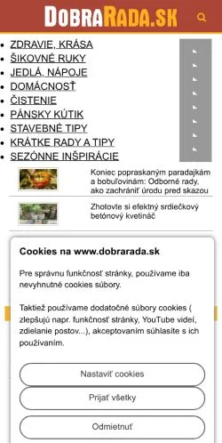 Anteprima del sito Dobrá Rada, media di Slovacchia per articoli sponsorizzati