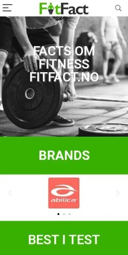 Anteprima del sito Fitfact, media di Norvegia per articoli sponsorizzati
