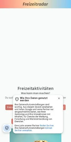 Sponsorlu makaleler için Almanya medyası Freizeitradar sitesinin önizlemesi