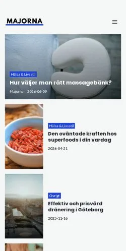 Anteprima del sito Majorna, media di Svezia per articoli sponsorizzati