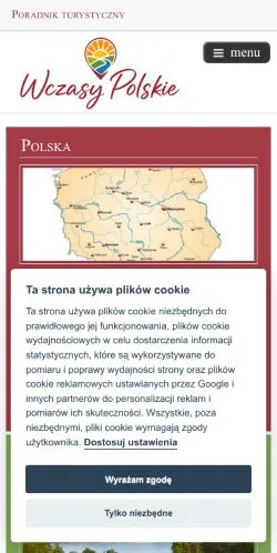 Pré-visualização do site Wczasy Polskie, meio de Polônia para artigos patrocinados
