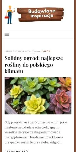 Anteprima del sito Budowlane Inspiracje, media di Polonia per articoli sponsorizzati