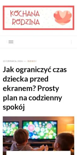 Podgląd witryny Kochana Rodzina, medium z kraju Polska do artykułów sponsorowanych