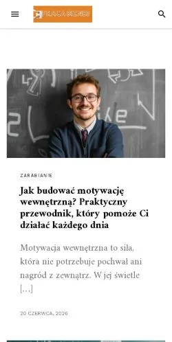Voorbeeld van de site Praca Biznes, medium uit Polen voor gesponsorde artikelen