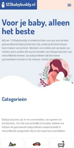 Anteprima del sito 123BabyBuddy, media di Paesi Bassi per articoli sponsorizzati