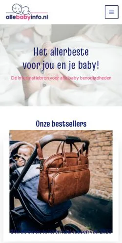 Anteprima del sito Allebabyinfo, media di Paesi Bassi per articoli sponsorizzati