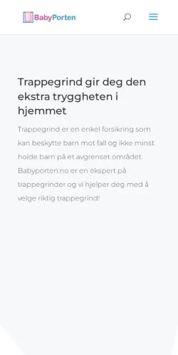 Vista previa del sitio Babyporten, medio de Noruega para artículos patrocinados
