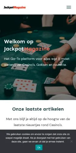 Podgląd witryny JackpotMagazine, medium z kraju Holandia do artykułów sponsorowanych