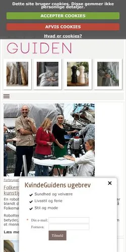 Forhåndsvisning af KvindeGuiden, medie fra Danmark til sponsorerede artikler
