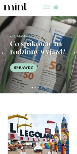 Preview of the Mint Mag website, a media outlet in Poland for sponsored articles