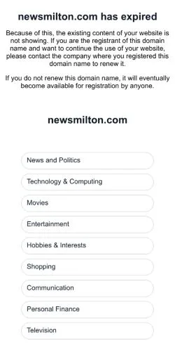 スポンサード記事向けのアメリカ合衆国メディア、Newsmiltonのサイトプレビュー