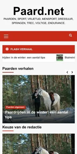 Podgląd witryny Paard, medium z kraju Holandia do artykułów sponsorowanych