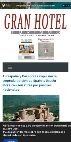 Anteprima del sito Revista Gran Hotel, media di Spagna per articoli sponsorizzati