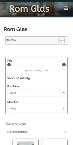 Podgląd witryny Rom Glas, medium z kraju Dania do artykułów sponsorowanych