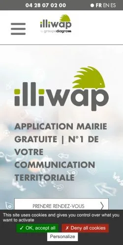 Forhåndsvisning av nettstedet illiwap, medium fra Frankrike for sponsede artikler