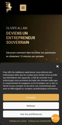 Anteprima del sito Olivier Allain, media di Francia per articoli sponsorizzati