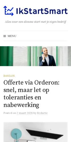Preview of the Ik Start Smart website, a media outlet in Netherlands for sponsored articles