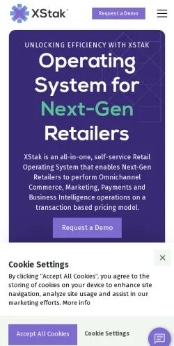 Preview of the XStak Omnichannel Retail website, a media outlet in United States for sponsored articles