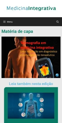 Pré-visualização do site Medicina Integrativa, meio de Brasil para artigos patrocinados