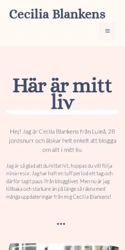 Anteprima del sito Cecilia Blankens, media di Svezia per articoli sponsorizzati