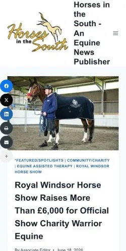 Anteprima del sito Horses In The South, media di Stati Uniti per articoli sponsorizzati