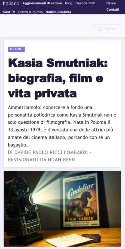 Podgląd witryny moviamo.it -, medium z kraju Włochy do artykułów sponsorowanych