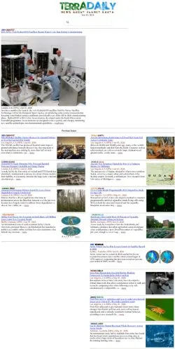 Anteprima del sito Terra Daily, media di Stati Uniti per articoli sponsorizzati