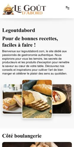 Anteprima del sito Le Goût D'abord, media di Francia per articoli sponsorizzati