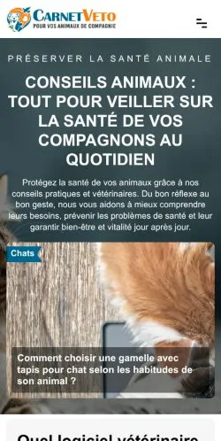 Pré-visualização do site Carnet Veto, meio de França para artigos patrocinados