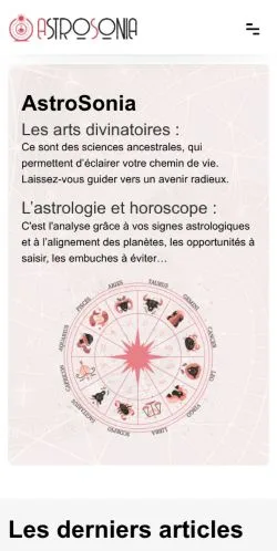 Vorschau der Website Astrosonia, Medium aus Frankreich für gesponserte Artikel