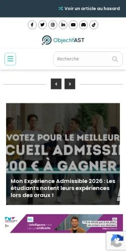 Aperçu du site Objectif AST, média de France pour articles sponsorisés