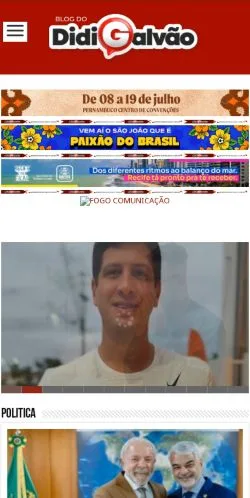 Anteprima del sito Blog do Didi Galvão, media di Brasile per articoli sponsorizzati