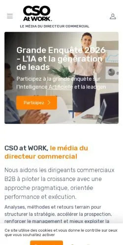 스폰서 기사용 프랑스 매체 CSO At Work 사이트 미리보기